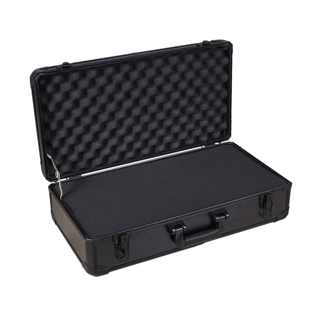 MBROS Estuche rígido de Aluminio portátil Caja de Herramientas Maletín Negro Estuche de Transporte de Metal Bloqueable Equipo de cámara de Varios tamaños Caja de Transporte de Herramientas