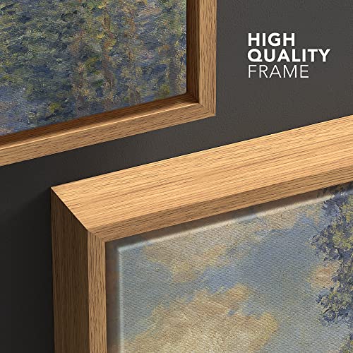 wall26 Framed Canvas Print Wall Art Verdant Forest Landscape Claude Monet Classical Illustrations Fine Art Decorative Vintage Watercolors Pastel Zen for Living Room, Bedroom, Office - 16"x24" Natural - Image 5