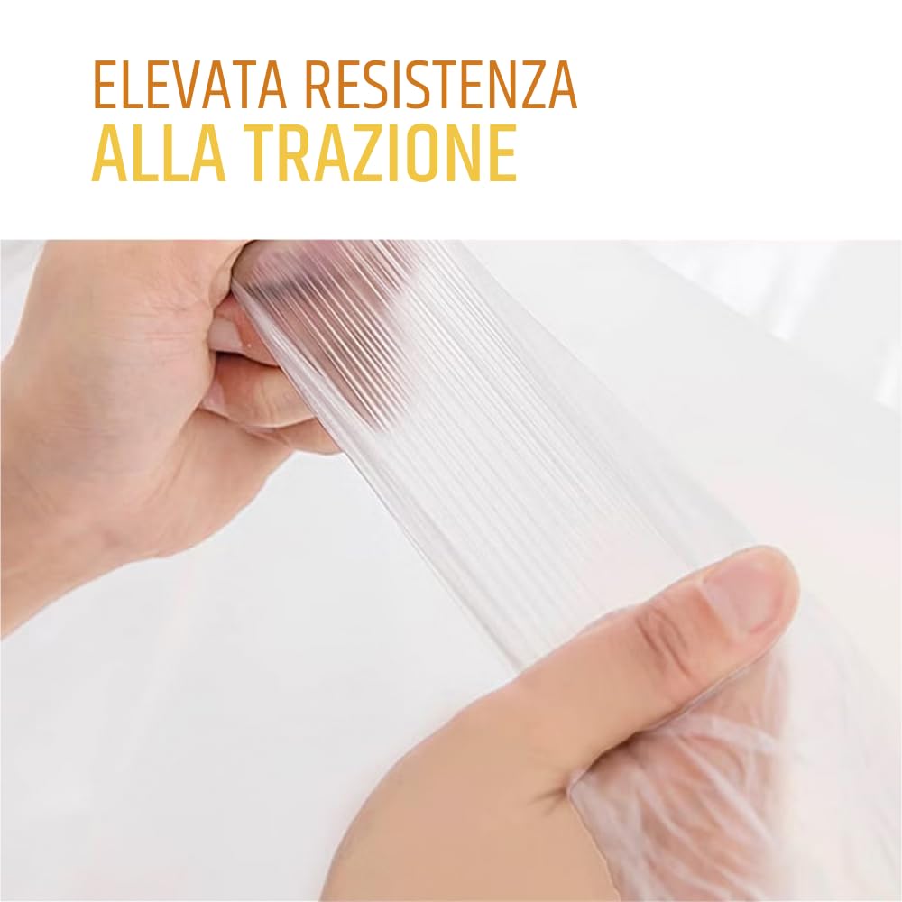 PENNELLIFICIO 2000 | Bobina Film Estensibile, Pellicola Trasparente per Imballaggio, altezza 50 cm e peso 2,4 kg - Made in Italy