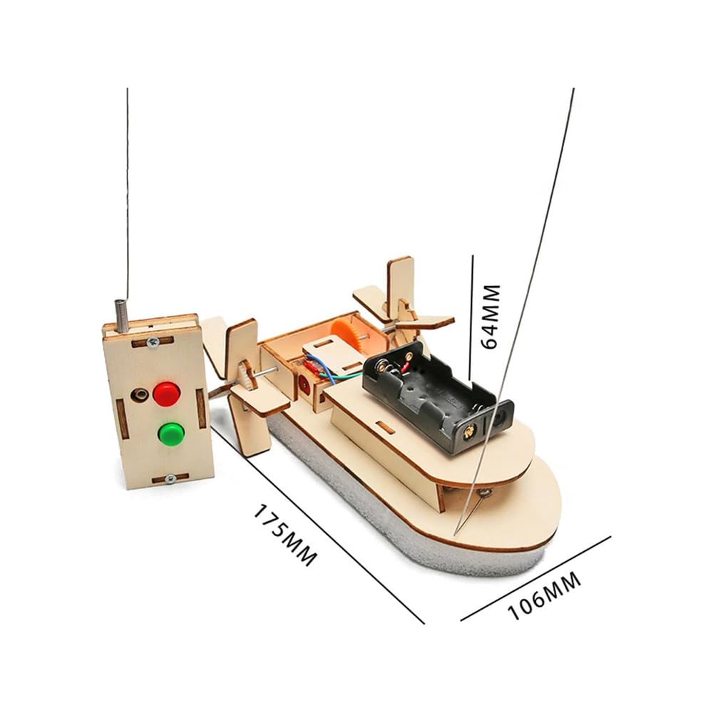 Sarini Kit de Barco de Vapor RC para desarrollar Kits de experimentos, Kit de Bricolaje de tecnología de invención Creativa, Kit de Modelo de Barco RC de Serie pequeña