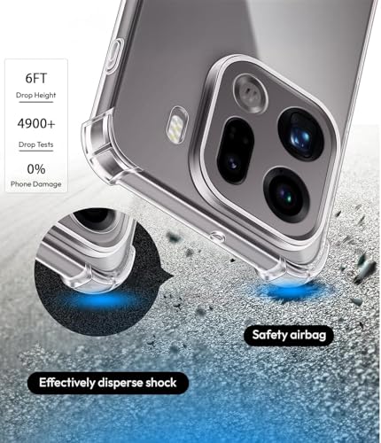 Image of KAPAVER Essential Back Cover Case Compatible with Oppo Find X9 Pro (PC+TPU) (Oppo Find X9 Pro - Clear)