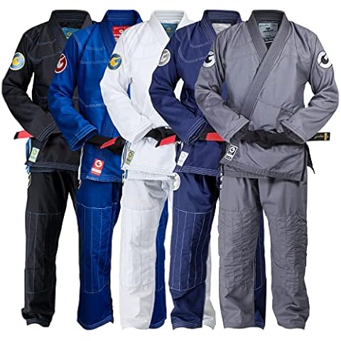 Gold BJJ Aeroweave Jiu Jitsu Gi - Ultra Lightweight BJJ Gi - Preshrunk Brazilian Jiu Jitsu Uniform for Men (Grey, A3) Cover