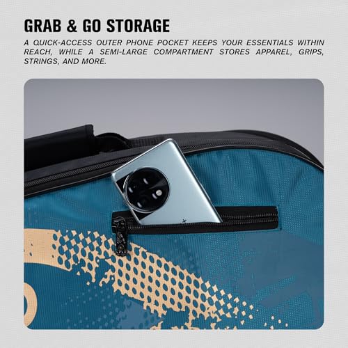 Image of Hundred Sonic Pack Kit Bag | Spacious Badminton Racket Bag with Dual Large Compartments for Rackets, Shoes & Gear - Ideal for Sports, Gym & Travel | Unisex Design