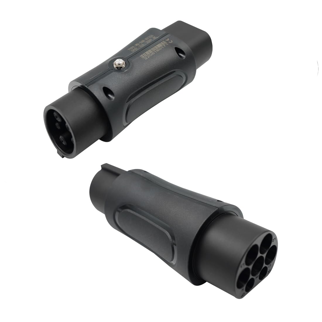 Type 2 to Type 1 Ev Charging Cable Car Charger Adapter - 32A 7.2 kW Type 2 (Power supply side) to Type 1 （car port）- 1-Phase Black Connector With Protective Case