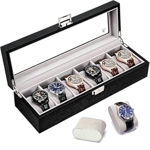 Slege W120B Uhrenbox aus Holz 6 Fächer