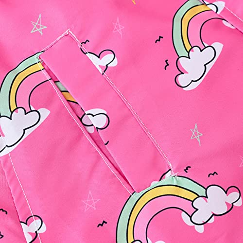 Toddler Girls Winter Windproof Coat Prints Hooded With Pocket Jacket Kids Outerwear Spring Coats for Girls4