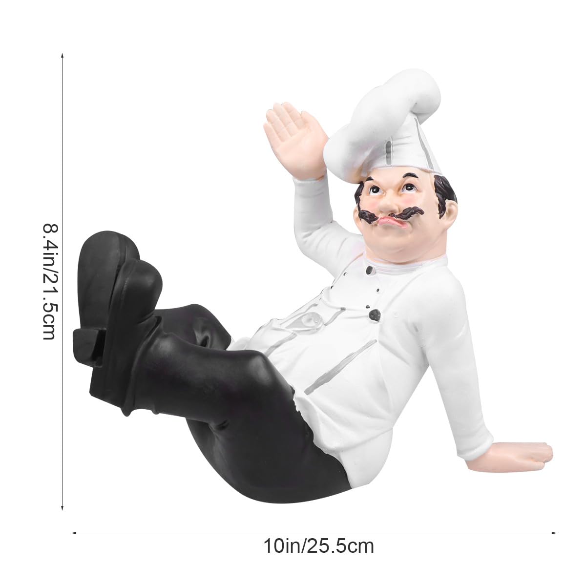 Statuetta Chef Ornamentazione Stabile e Raffinata in Resina Decorazione da Tavolo per Casa per Chi