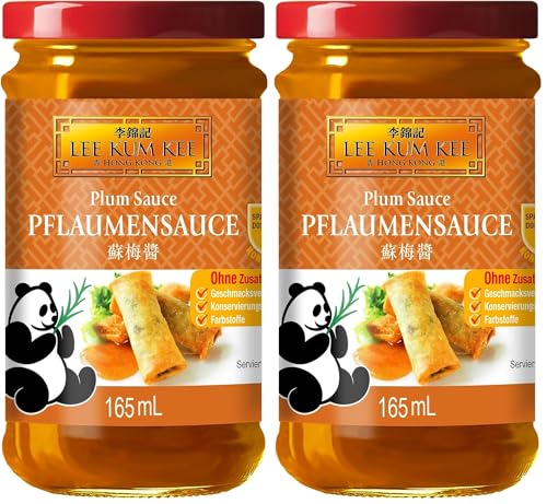 Lee Kum Kee Pflaumensauce – Fruchtig-süße Sauce aus chinesischen Pflaumen mit Ingwer und Chilischoten – 1 x 165 ml (Packung mit 2)