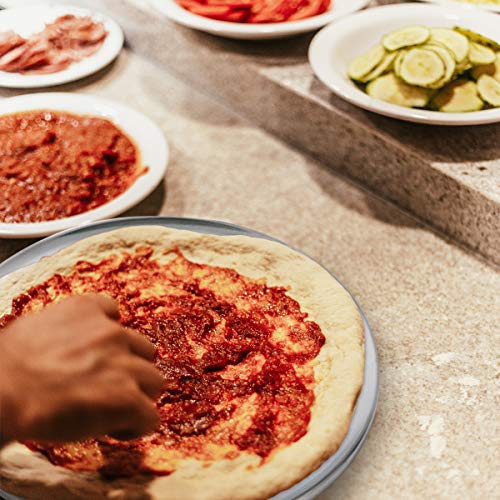 Meigui 2 Pack Pizza Baking Pan Pizza Tray -10 Inch Aluminum Pizza Pan Round Pizza Baking Sheet Oven Tray, Nonstick & Healthy Bakeware For Oven Baking #TOP5