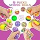 6 Stück Squishy Stressball, Antistressball Stressball Kinder, Regenbogen Squeeze Bälle Quetschball für Erwachsene ADHS, Angst, OCD Angst abbauen und Beruhigung