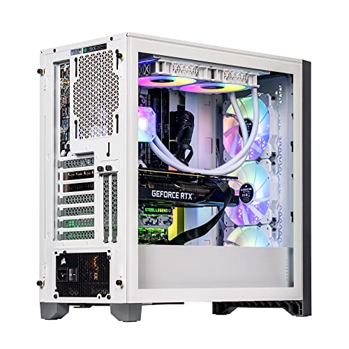 Image of Velztorm White Armix Custom Built Gaming Desktop PC (AMD Ryzen 9 7900X, GeForce RTX 5080, 32GB DDR5, 2TB PCIe SSD, RGB Fans, 240mm AIO, 1000W PSU, WiFi 6E, Bluetooth 5.2, 2 RJ-45, Win 11 Home)