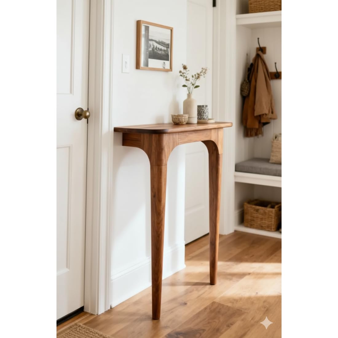 Handmade Wooden 80Cm Console Table for Living Room | Side Entrance Table | merror Console Table Solid meterial-image-45