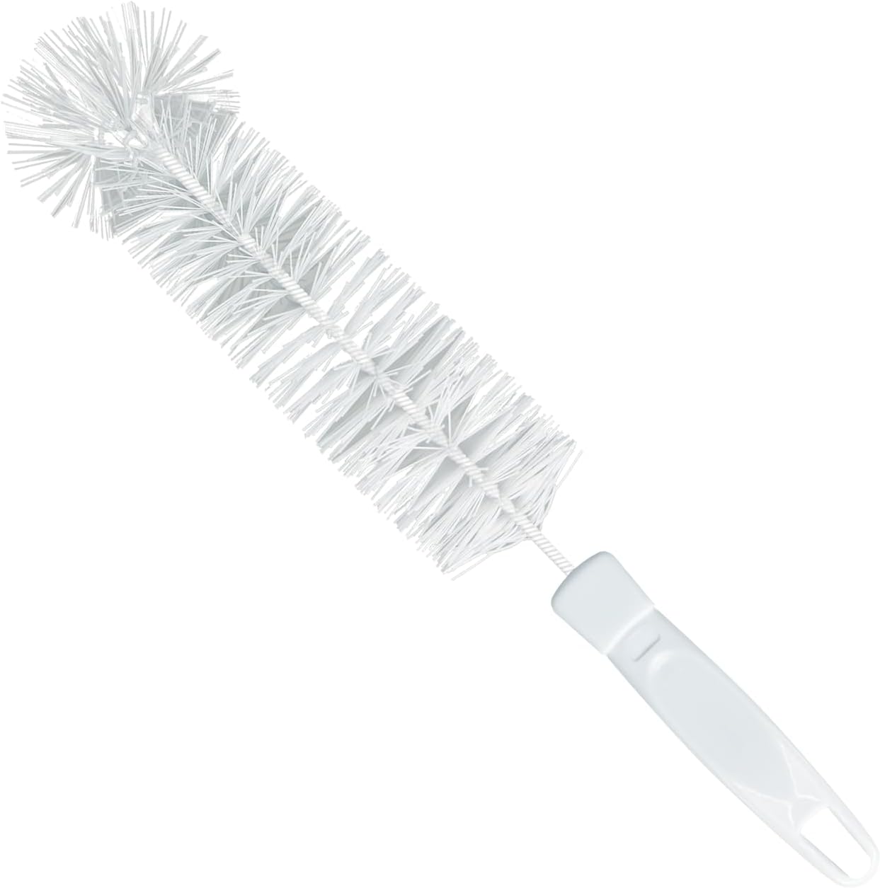 LOLA Bottle Brush Cleaner, Durable Fiber Bristles Around Twisted Wire with Gripper Handle & Storage Hang Hole, Dishwasher Safe, 1 Count