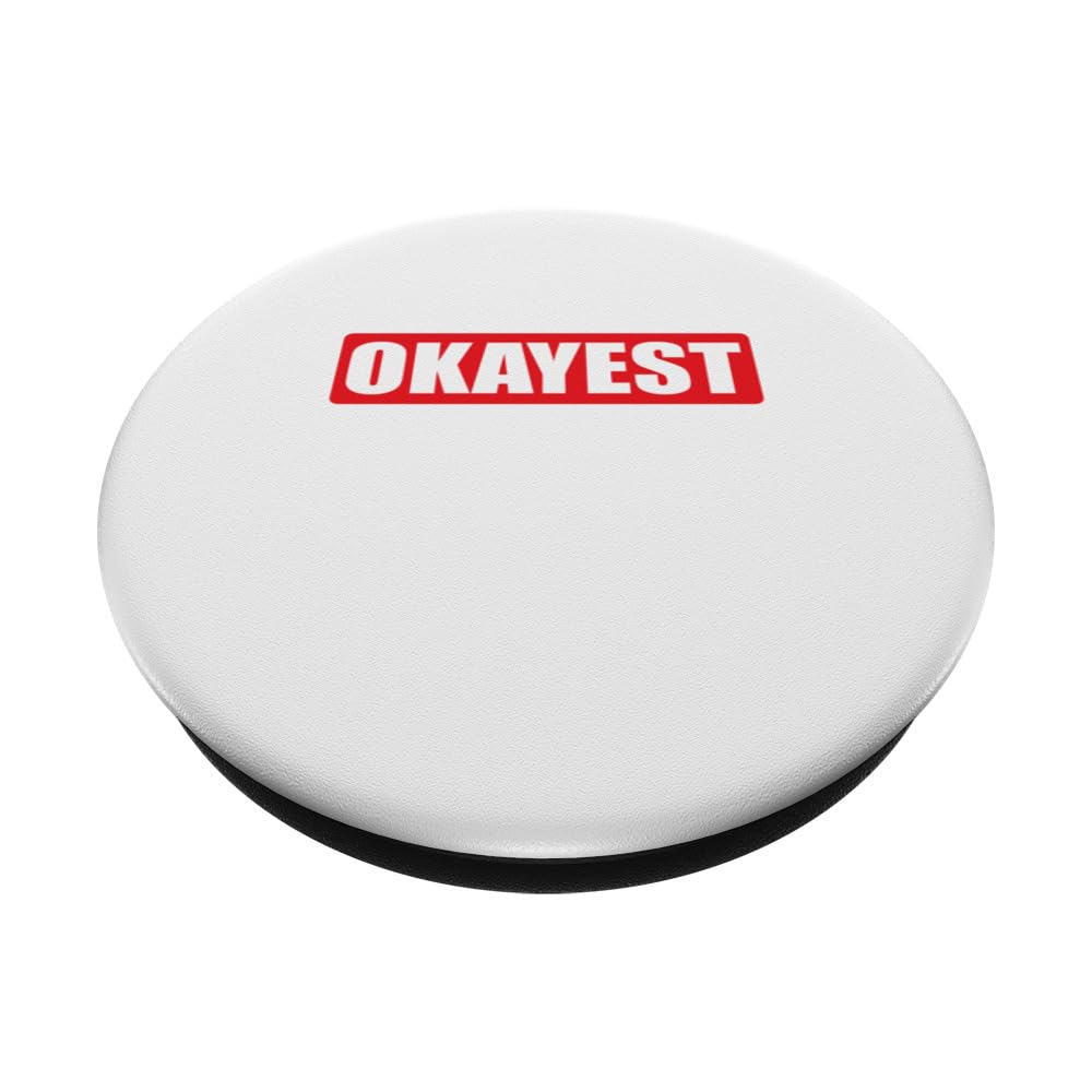 Funny Curator Shirt - World's Okayest Curator PopSockets Swappable PopGrip, Black - Image 2