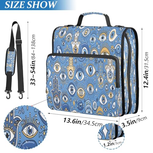 Carpeta con cremallera Boho Eyes para proteger documentos contra caídas 3