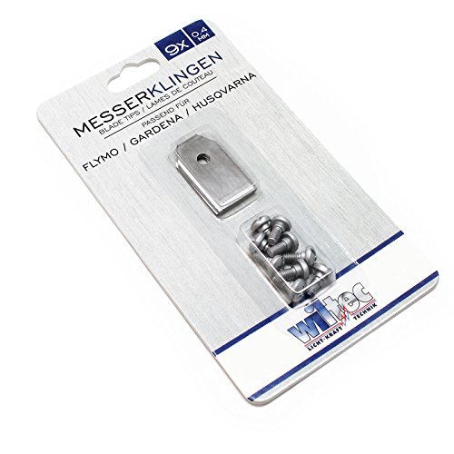 Knife Blades 9x0,4 mm with Mounting Screws for Automover Robomower