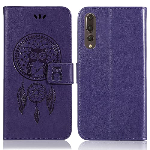 Sidande Case For Huawei P20 Pro Case, Clt-L09 Clt-L29 Wallet Case With Card Holder, [Wrist Strap] Owl Premium Pu Leather Flip Phone Case Cover For Huawei P20 Pro (Purple) #TOP4