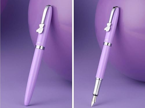 Miniatura 2 de Asvine Picasso PS-922 - Pluma estilográfica, color morado, clásico, iridio, punta fina, tinta, caja de regalo, para oficina y escuela