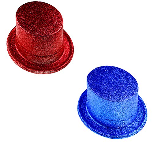 Yardwe 2 Cappelli per Halloween Cappello Jazz Magician in Materiale Durevole Accessorio Costume Maschera da per Adulti Colori Misti