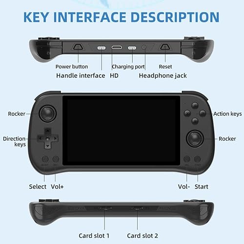Miniatura 4 de Powkiddy X55 - Consola de juegos retro de mano incorporada, 20,000 juegos, 128G, pantalla IPS de 5.5 pulgadas, consola de videojuegos para niños y