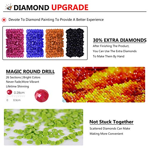 Bougimal 5D Diamond Painting Pier Full Boor Set, 40X50cm DIY 5D Diamond Schilderij Canvas Wall Decor Stickers voor… - Afbeelding 4