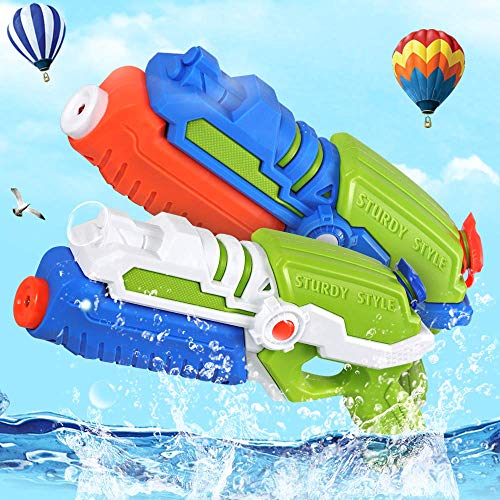 POKONBOY 2 Pack Super Water Guns,High Capacity 600CC Squirt Gun Water Blaster Water Shooter Swimming Pool Water Fighting Toys Beach Party Favor for Kids Adults - Thumbnail 5