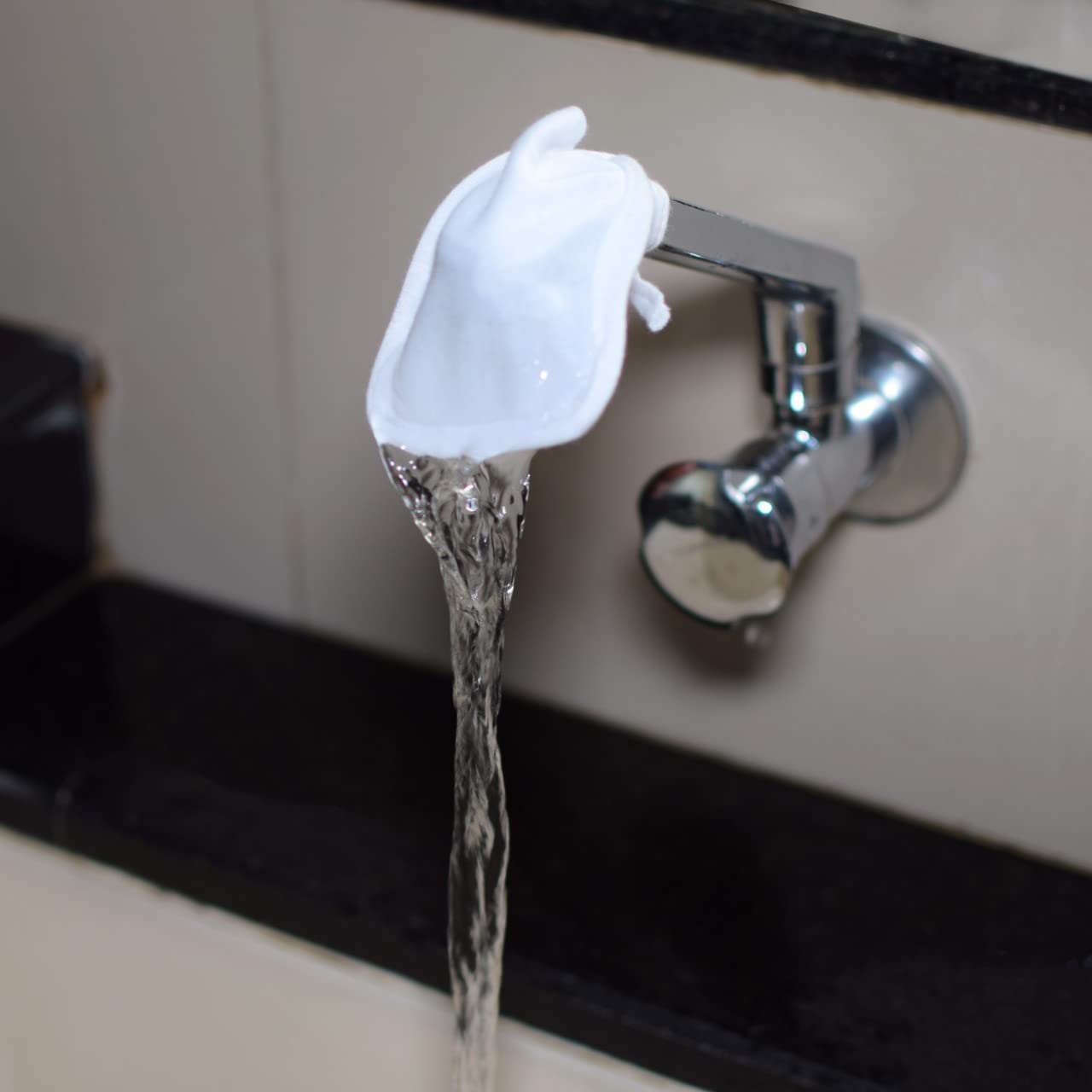 Double Layered Medium Size Cloth Water Filter Tap Covers Soft Cotton Reusable Water Filter Tap Cover for Home and Kitchen (White) (Set Of 6)-image-35