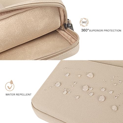 DOMISO 15.6 Inch Laptop Carrying Bag Business Briefcase Waterproof Messenger Shoulder Bag for 15"-15.6" Laptop/Apple/IdeaPad/Acer Aspire/HP ENVY 15 / Dell XPS 15, Beige4