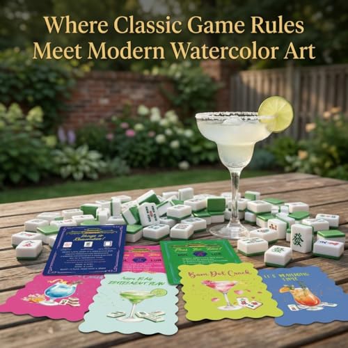 Mahjong Shuffler Cards Set-8 PCS Wall & Cocktail Theme PVC Tiles miniatura 2