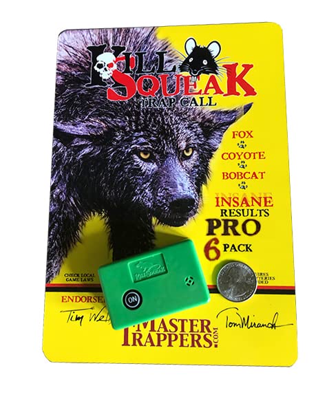 Kill Squeak Trap Bait Digital Caller - Battery Powered Predator Attractor - 6 Pack