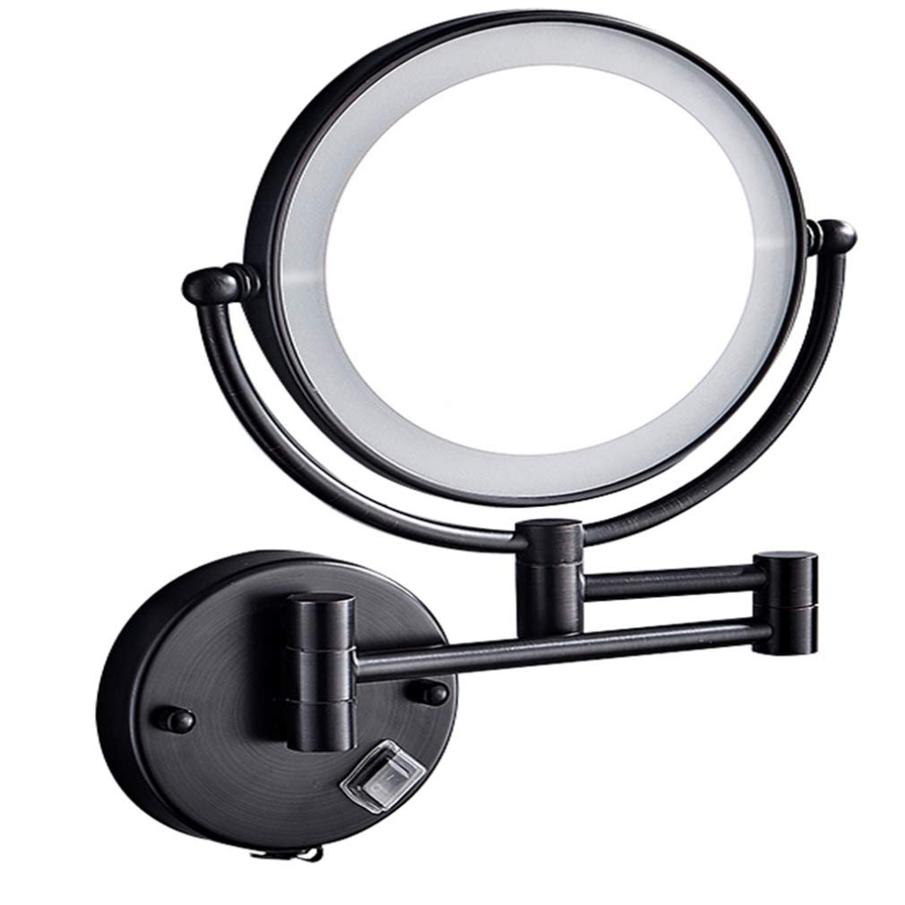Miroir avec lumières grossissement 3X double face pour maquillage