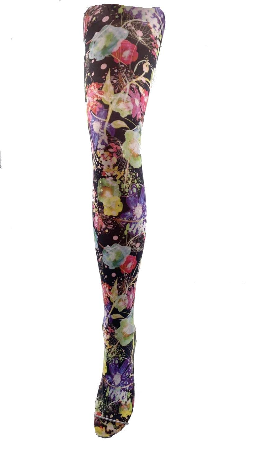 Ladies/Women multi colored Flowers Printed Pattern Tights fashion tights