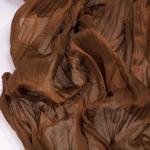 Image of Socomi 10pcs Brown Coffee Cheesecloth Table Runner Boho Rustic Gauze 120 inch 10FT Cheese Cloth Runner for Wedding Party Baby Shower Birthday Home Decor Holiday Decorations