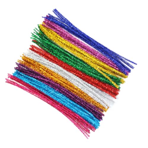 ARTIBETTER 400Pcs Colorful Glittering Bendable Sticks Creative Twisted Bar for Adults for DIY Crafts and Imaginative Play Assorted Mixed Colors