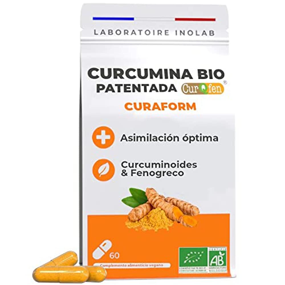 CURAFORM, Curcuma BIO breveté CurQfen® sans additifs - 60 gélules