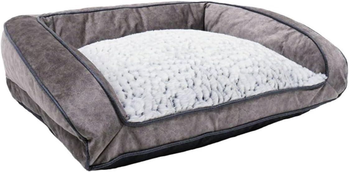 Rosewood Luxury Fleece Lined Plush Dog Bed Sofa, 84cm