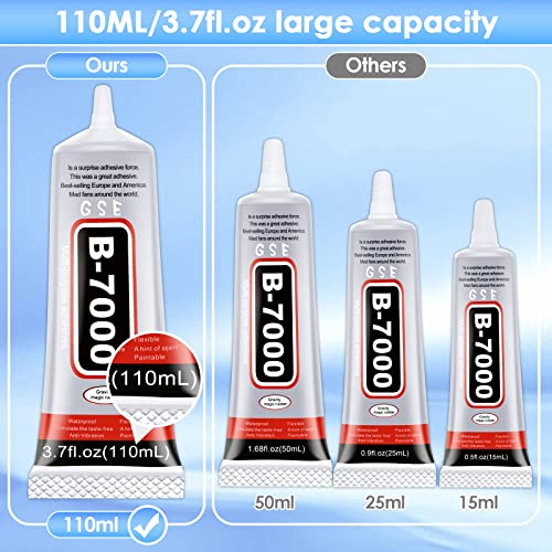 image for Cludoo B7000 Rhinestones Glue for Crafts, 110ML Glue of Diamond Jewelr