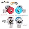 Aupoko AC R134A Adapters Quick Couplers with Can Tap Valve Kit, Adjustable R134A Adapter Fittings Quick Coupler, R134A Can Tap Valve Refrigerant Dispenser with Tank Adapter and Valve Core Remover Kit #1