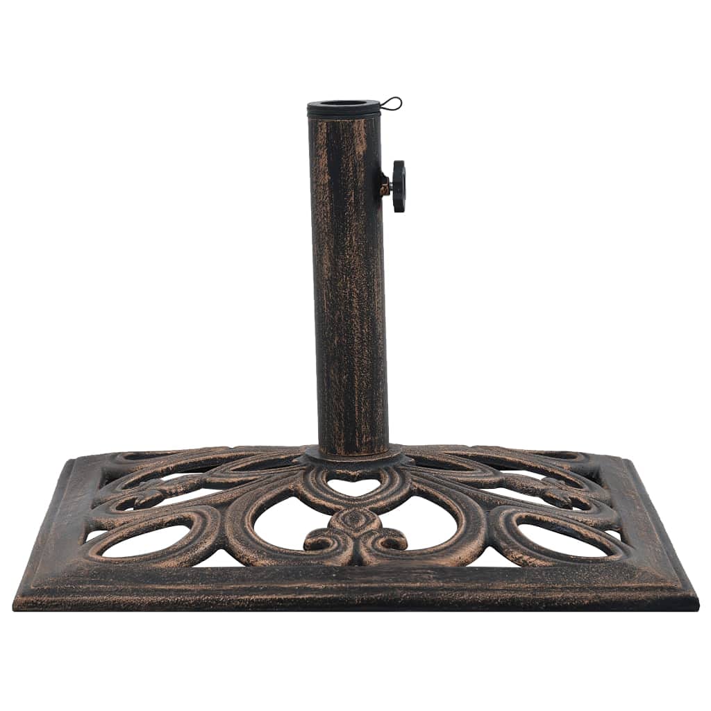 Socle de Parasol Bronze 12 kg 49 cm Fonte,Pied De Parasol,Pied De Parasol Lourd,Pied De Parasol sur roulettes
