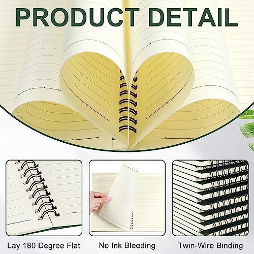 Image of Yahenda 108 Pcs Spiral Notebooks,1 Subject,Wide Ruled, Deep Green