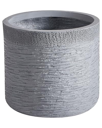 Blumentopf Beton-Optik grau rund 26 x 26 x 25 cm Indoor Outdoor Modern Samos