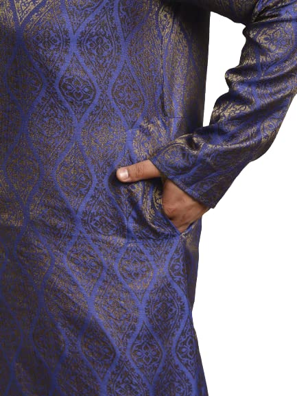 Image of SOJANYA (Since 1958 Men's Jacquard Silk Printed Kurta & Pyjama Set