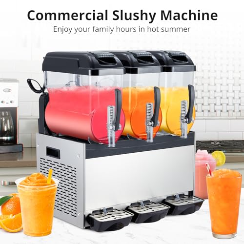 Image of Acekool Commercial Margarita Machine, 36L /9.6 Gal Frozen Margarita Machine Smoothie, Self-Cleaning, 860W Stainless Steel Slushy Machine for Snow Melts, Cocktails, Homes, Coffee Shops, Restaurants