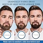 Men’s Beard Dye Black in 10 Mins, Instant Beard Color for Men Gray Mustache & Beard Coverage, 3 in 1 Long Lasting Beard Dye Shampoo, Gifts for Men Dad, Quick & Easy to Use - Image 2