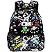 NASIAN Space Astronaut Rocket School Backpack for Boys Kids Girls Adjustable Strap Waterproof 16 inch School BookBag Outdoor Daypack Gifts