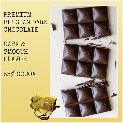 Chocolove Dark Chocolate Bars | 55% Cocoa | Crafted with Smooth Semi-sweet Belgian Chocolate | Non GMO, Rainforest Alliance Certified, 3.2oz Bar (12 Pack) - Thumbnail 2