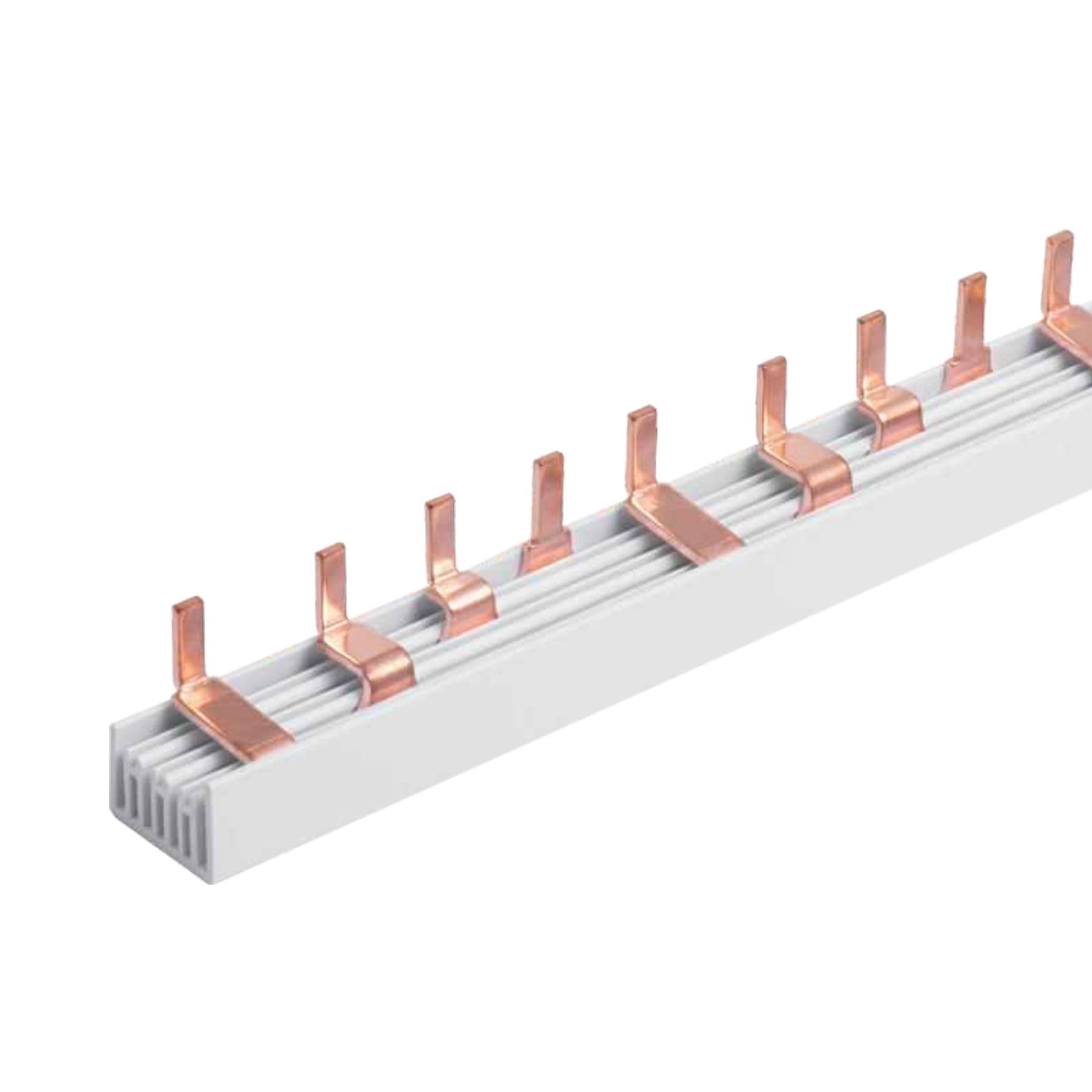 Peigne d'alimentation pour connexion tableau électrique, 4P 56 PIN Modules 1016 mm, barre collectrice pour interrupteurs magnéto-thermiques et différentiels, BusBar modulaire 63A