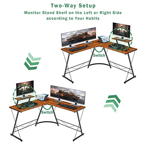 Mr Ironstone L-Shaped Desk 50.8" & Computer Desk 31" #TOP4