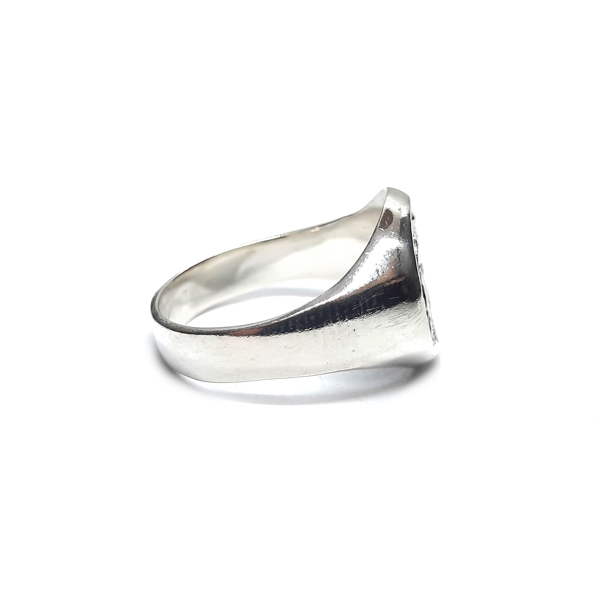 Anello da uomo in argento sterling Arcangelo Michele massiccio con marchio di garanzia 925
