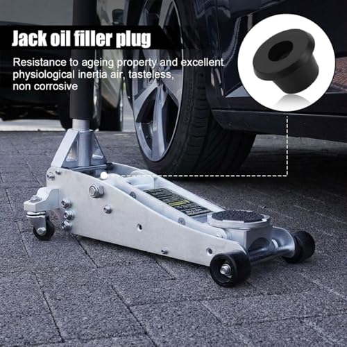 Image of Bottle Jack Floor Jack Oil Filler Plug, 8mm Flat-Head Rubber Hydraulic Filler Bung for Oil Reservoir Hole, Horizontal Jack Hydraulic Top Pressure Rod for Oil Reservoir (Flat-5PCS)